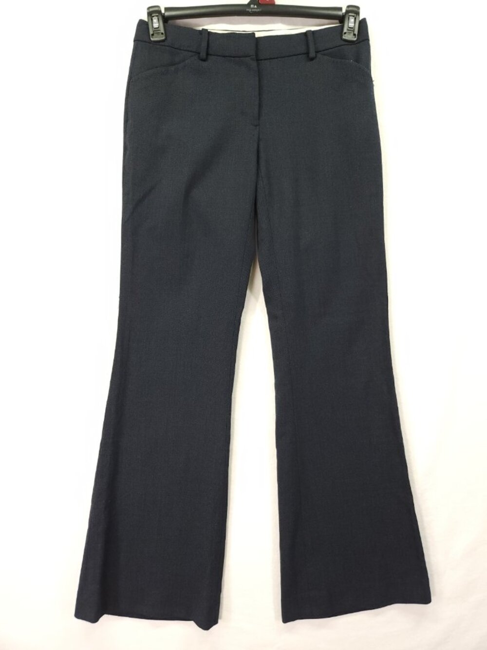 Elie Tahari Womens Wool Blend Flare Dress Pants Trousers 30x32 Navy Blue